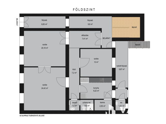 Nagypolgári villa jellegű ház, két önálló lakással