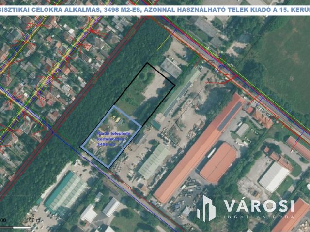 Ipari-logisztikai célokra alkalmas, 3498 m2-es telek, 15.ker